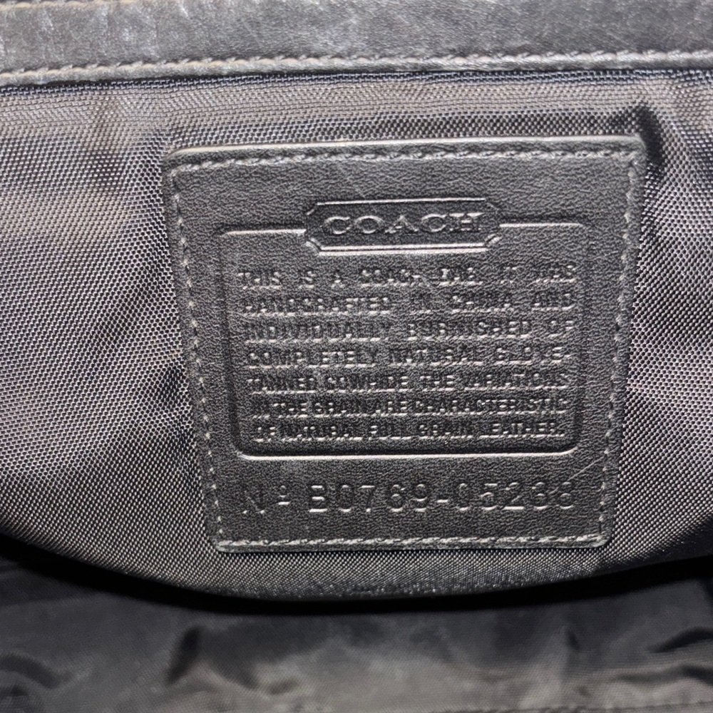 Coach Logan BLK Leather Large Business Portfolio Messenger Laptop #5238 - Picture 7 of 11